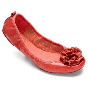 Lindsay Phillips Liz Coral Patent Ballet Flat